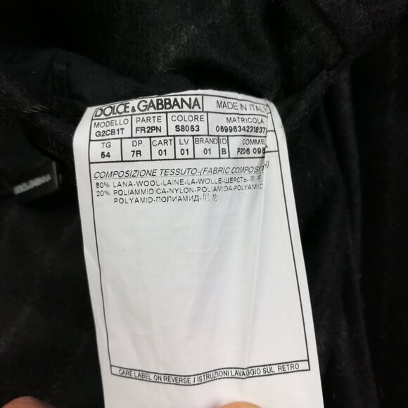 Dolce & Gabbana Suit 42R Flannel Wool Chalk Striped 38x28 New - Picture 8 of 16